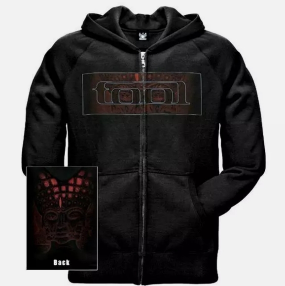 Tool Red Face Black Zip Up Hoodie Sweatshirt - Picture 3 of 4